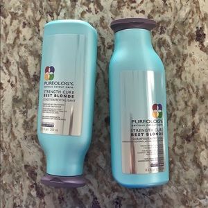 PUREOLOGY strength cure blonde shampoo/conditioner